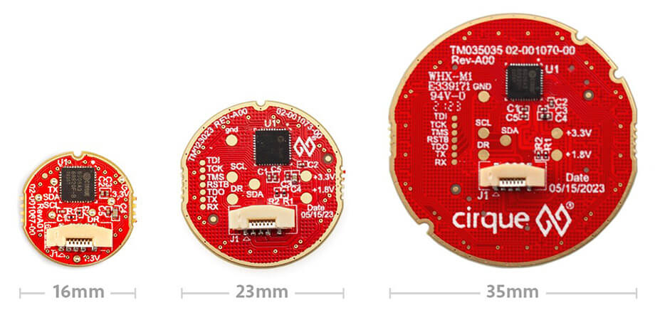 Size of Circle Trackpads